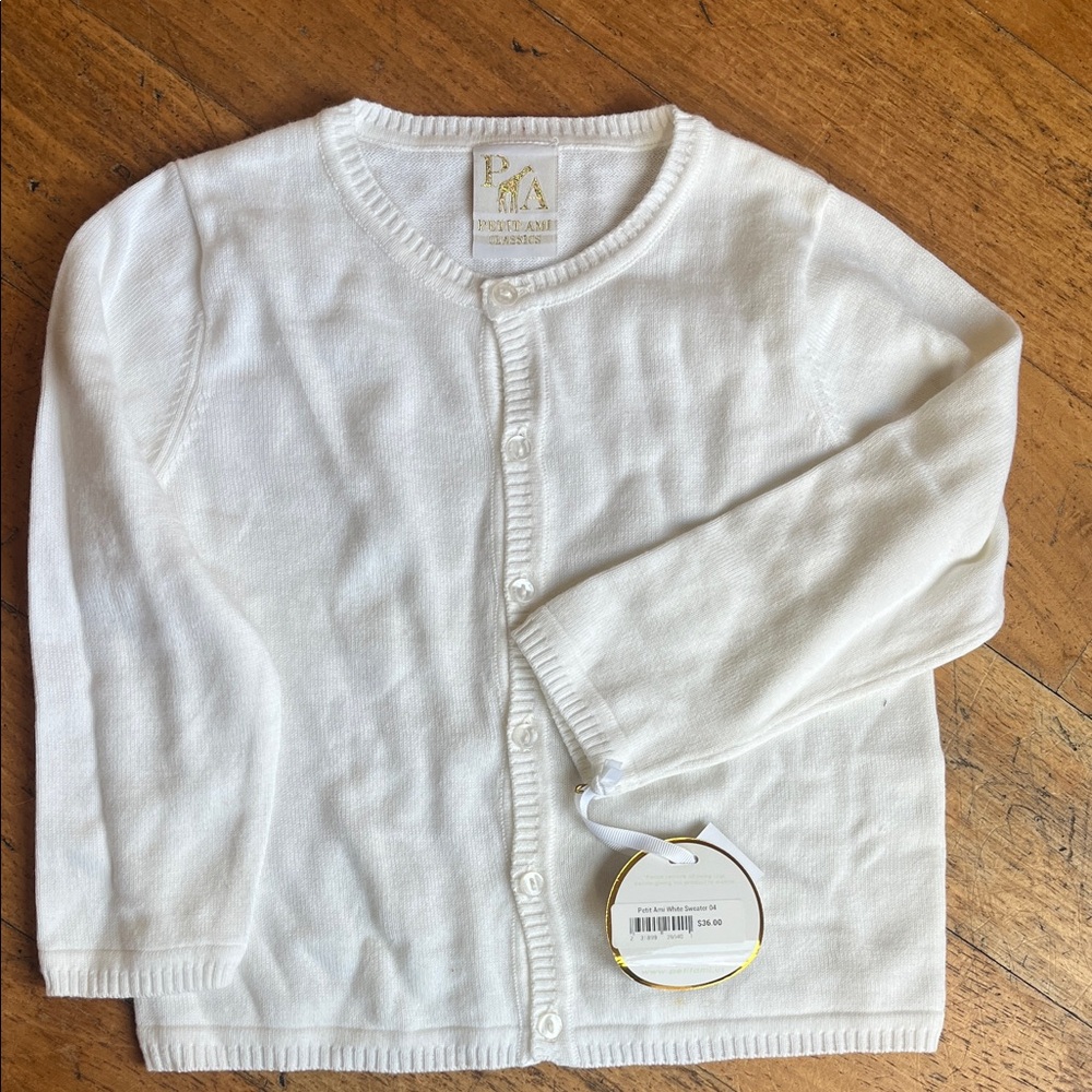 White Button-Up Cardigan
